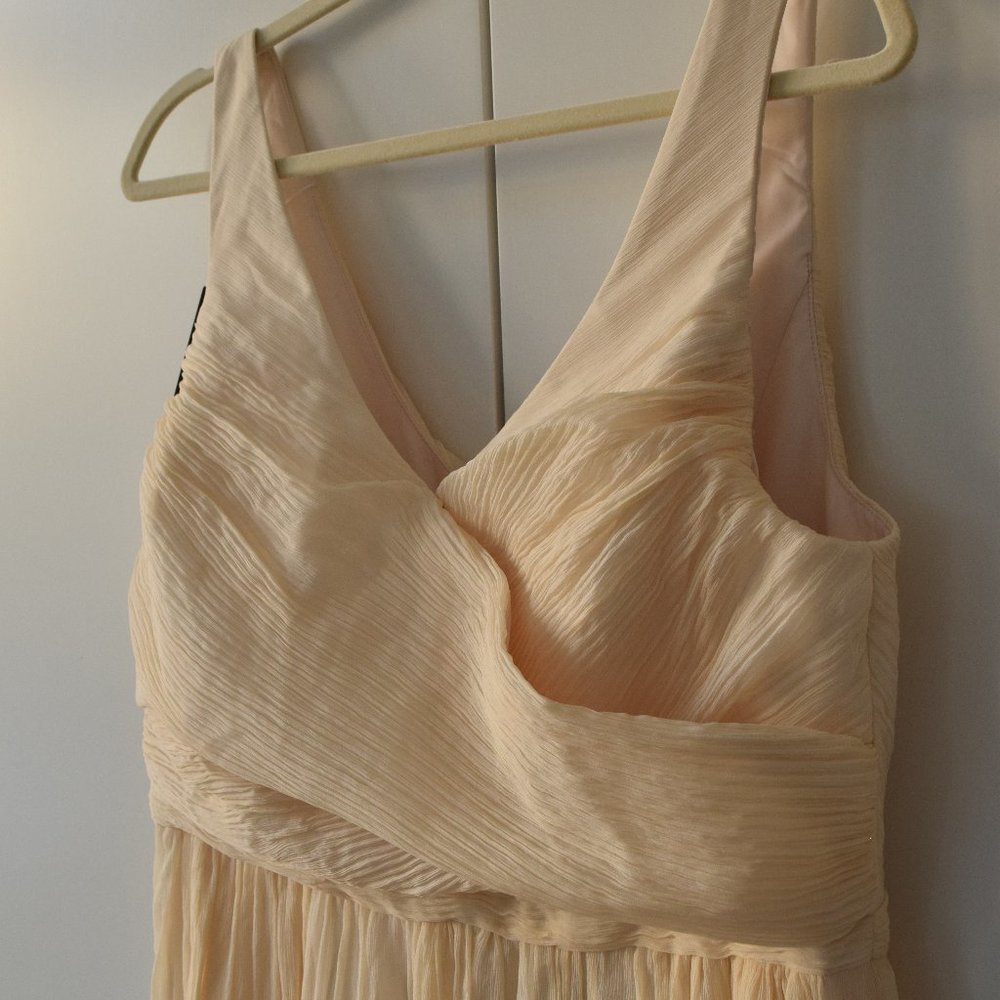 J.Crew Ivory Heidi Silk Chiffon Evening Gown Bridesmaid